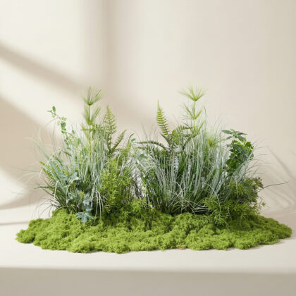 Luxury Artificial Greenery Display Set – Faux Moss, Reeds & Grass for Window Display, Indoor Decor & Visual Merchandising