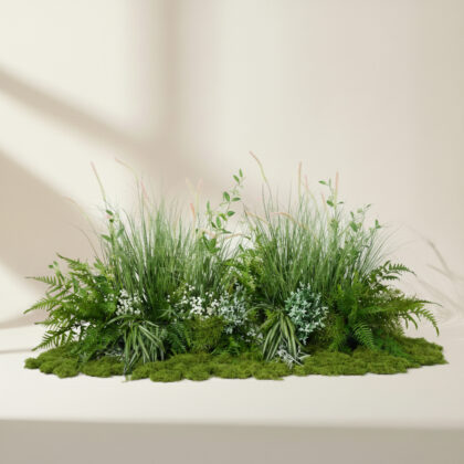 Artificial Meadow Grass Arrangement – Natural Faux Greenery Landscape Decor