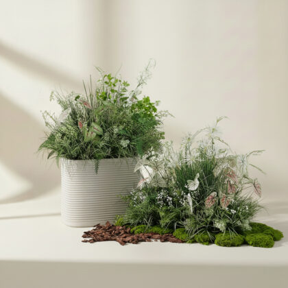 Large Artificial Colorful Alocasia Plant – Floor Standing Decorative Planter for Indoor & Outdoor Spaces