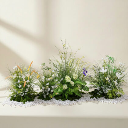 Artificial Foxtail Grass & Pampas Grass Faux Plants for Window Display, Photo Backdrop & Corner Decor Styling