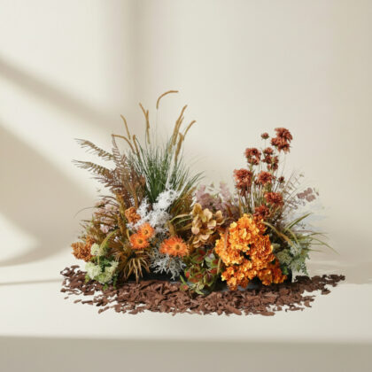 Artificial Autumn Floral Decor | Fall Theme Backdrop for Photo Booth, Live Stream & Photography